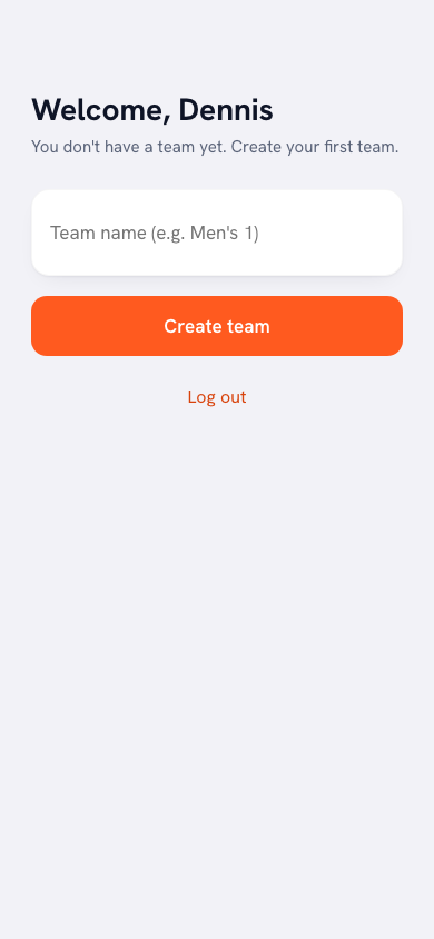 The Koach app on an Android phone: welcome screen after installation