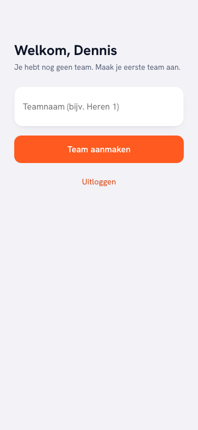 De Koach-app op een Android-telefoon: welkomstscherm na installatie