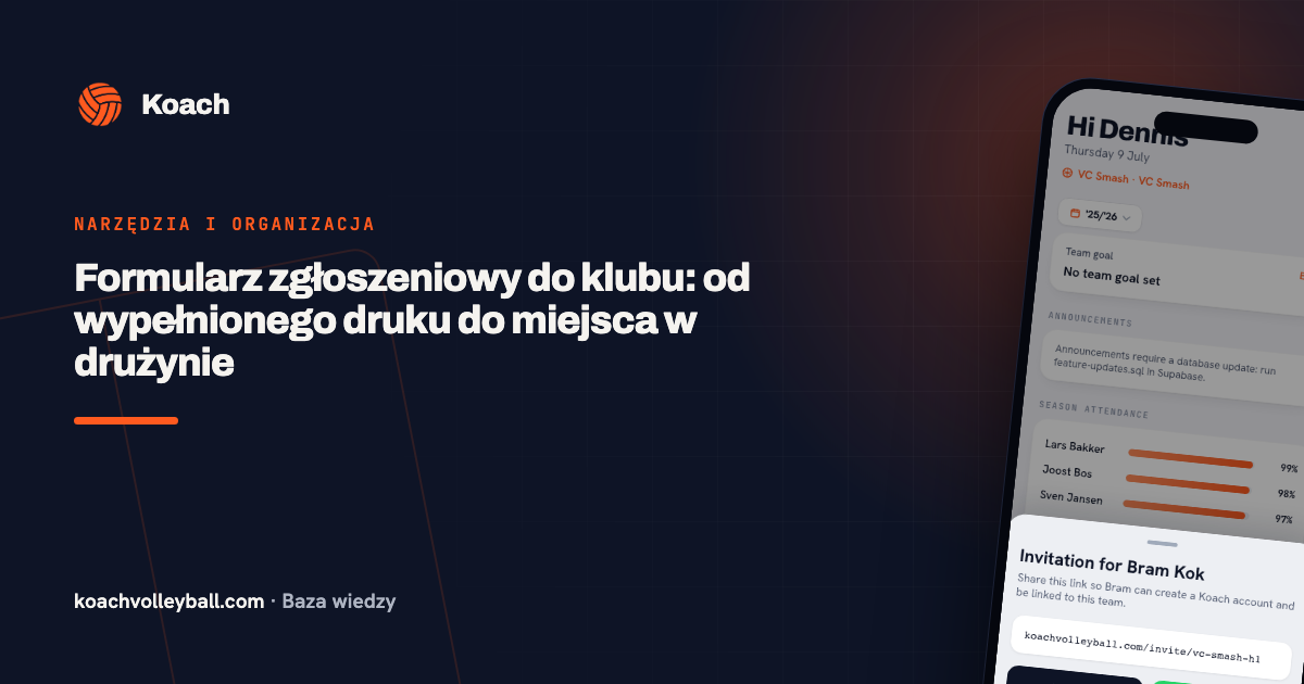 Formularz zgłoszeniowy do klubu: od wypełnionego druku do miejsca w drużynie