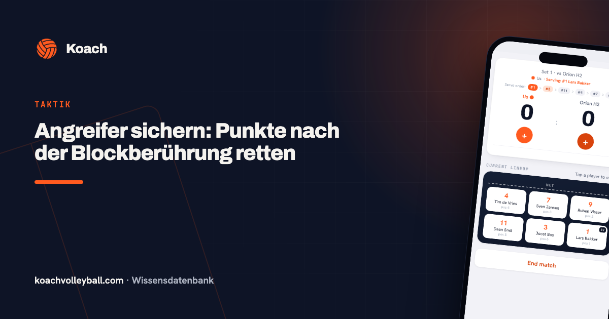 Angreifer sichern: Punkte nach der Blockberührung retten