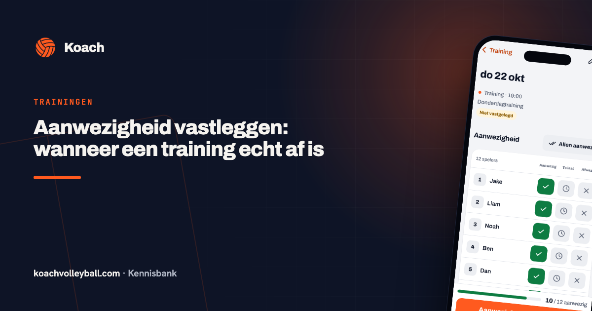 Aanwezigheid vastleggen: wanneer een training echt af is