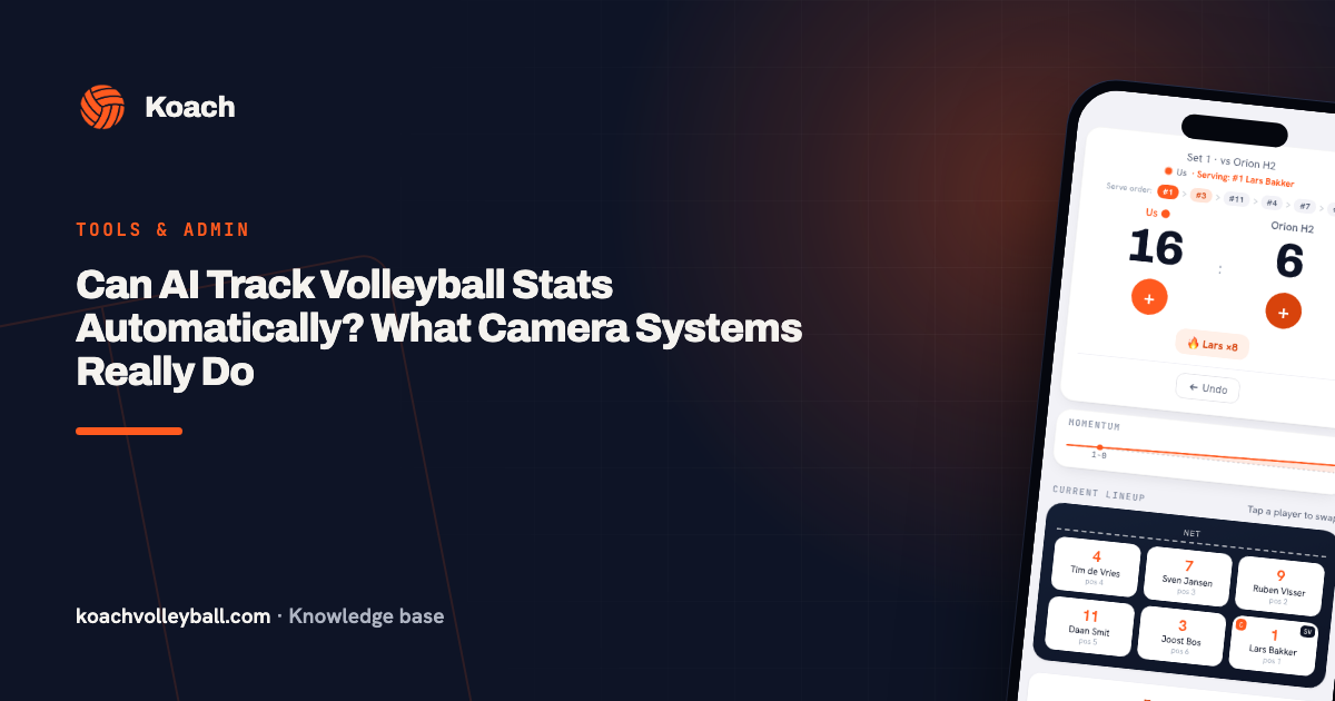 Momentumlijn in de Koach-app die het scoreverloop van een volleybalwedstrijd toont