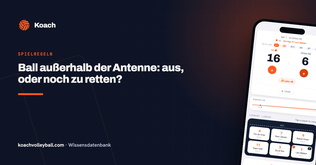 Ball außerhalb der Antenne: aus, oder noch zu retten?