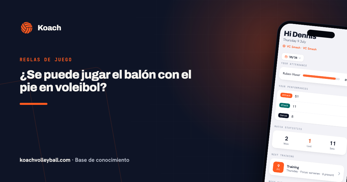 ¿Se puede jugar el balón con el pie en voleibol?