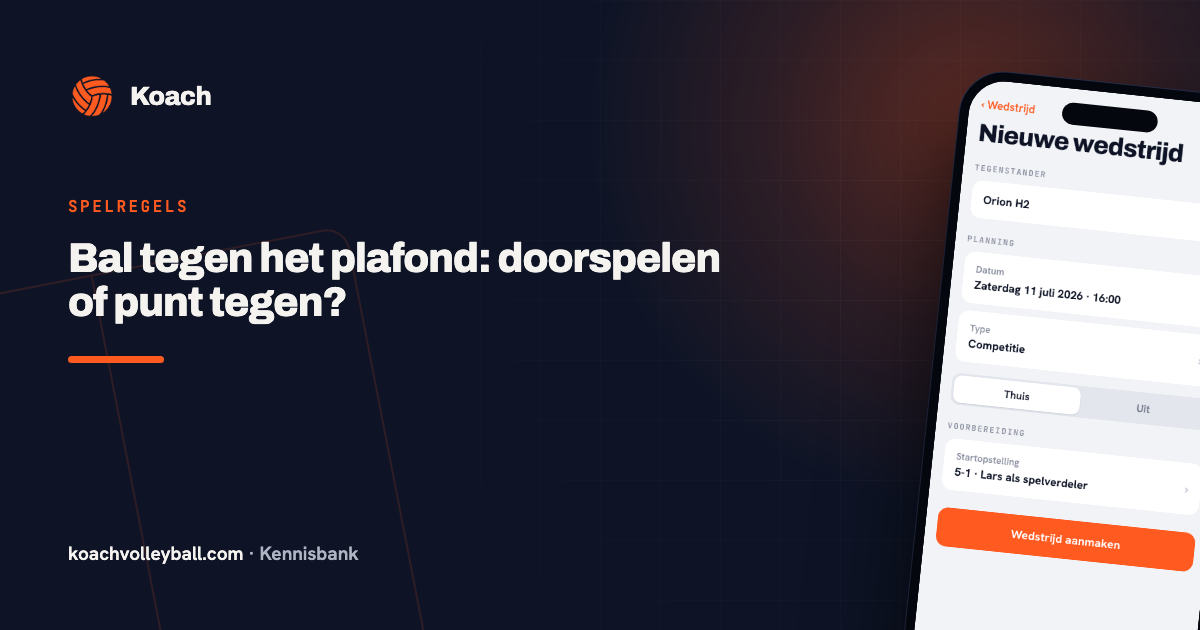 Wedstrijd aanmaken in de Koach-app met de wedstrijddetails en locatie