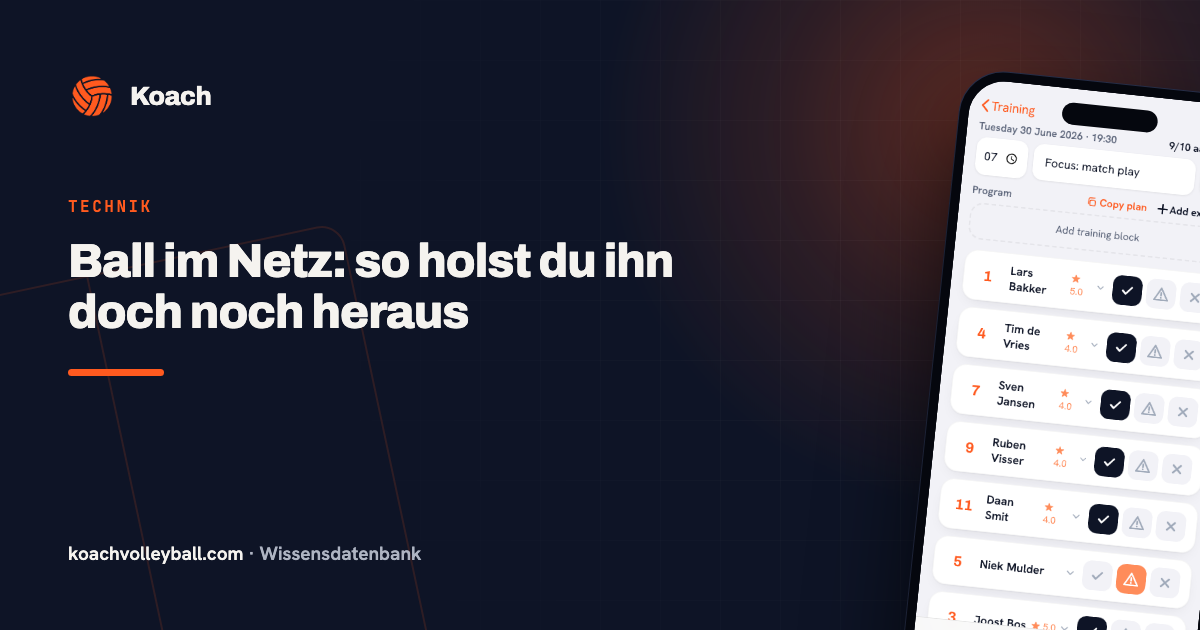 Ball im Netz: so holst du ihn doch noch heraus