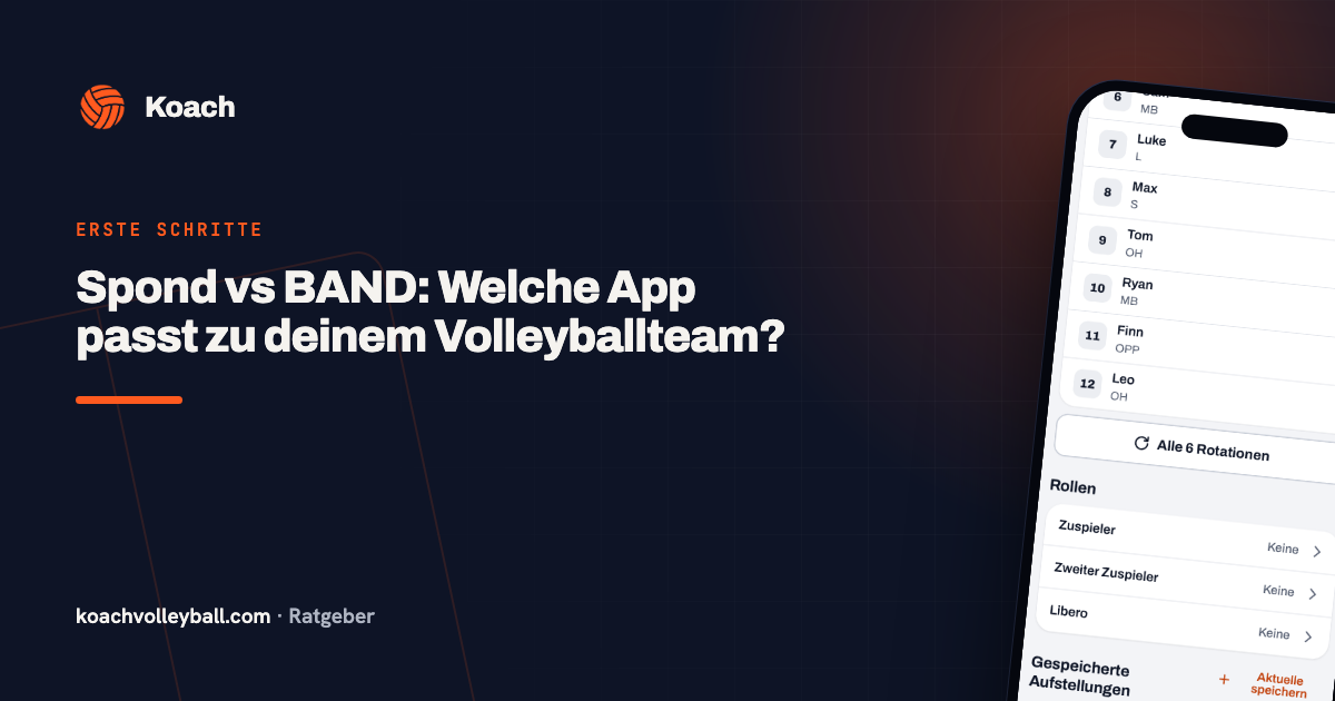 Spond vs BAND: Welche App passt zu deinem Volleyballteam?