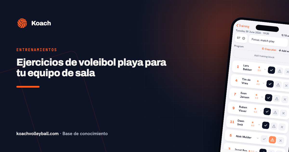 Ejercicios de voleibol playa para tu equipo de sala