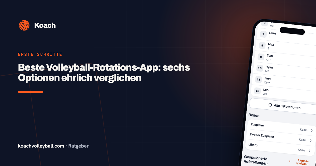 Beste Volleyball-Rotations-App: sechs Optionen ehrlich verglichen