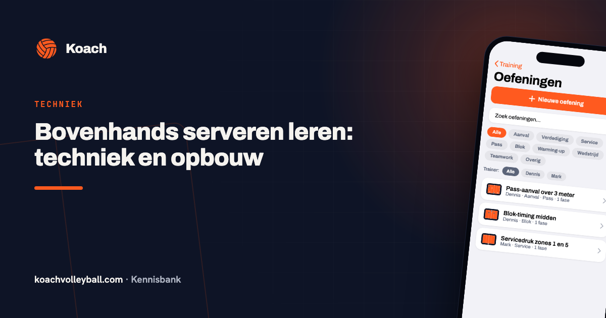 Serviceoefeningen in de oefeningenbibliotheek van de Koach-app