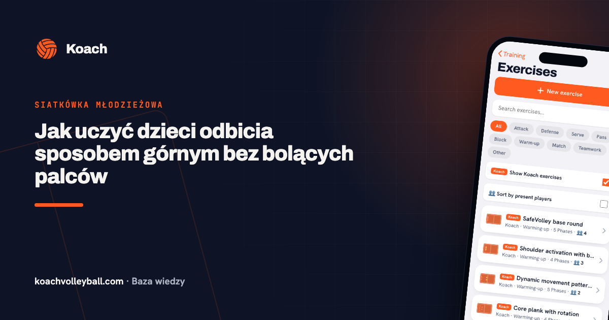 Jak uczyć dzieci odbicia sposobem górnym bez bolących palców