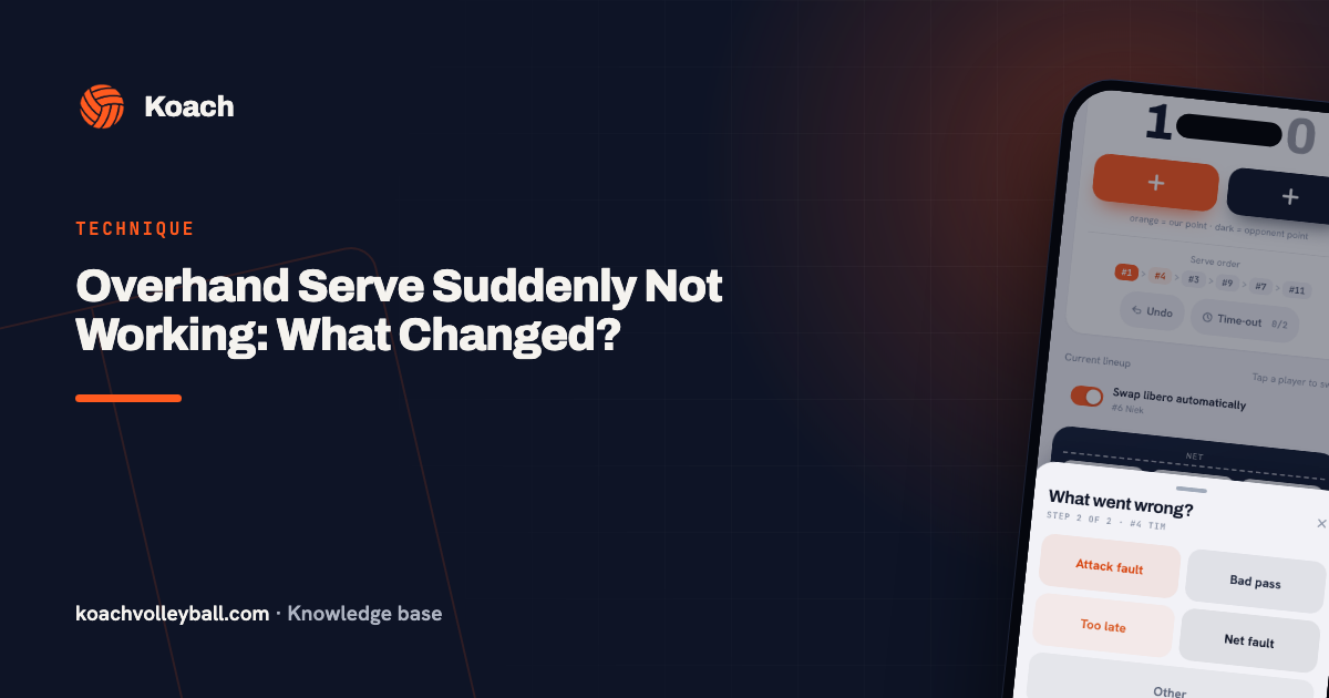 Overhand Serve Suddenly Not Working: What Changed?