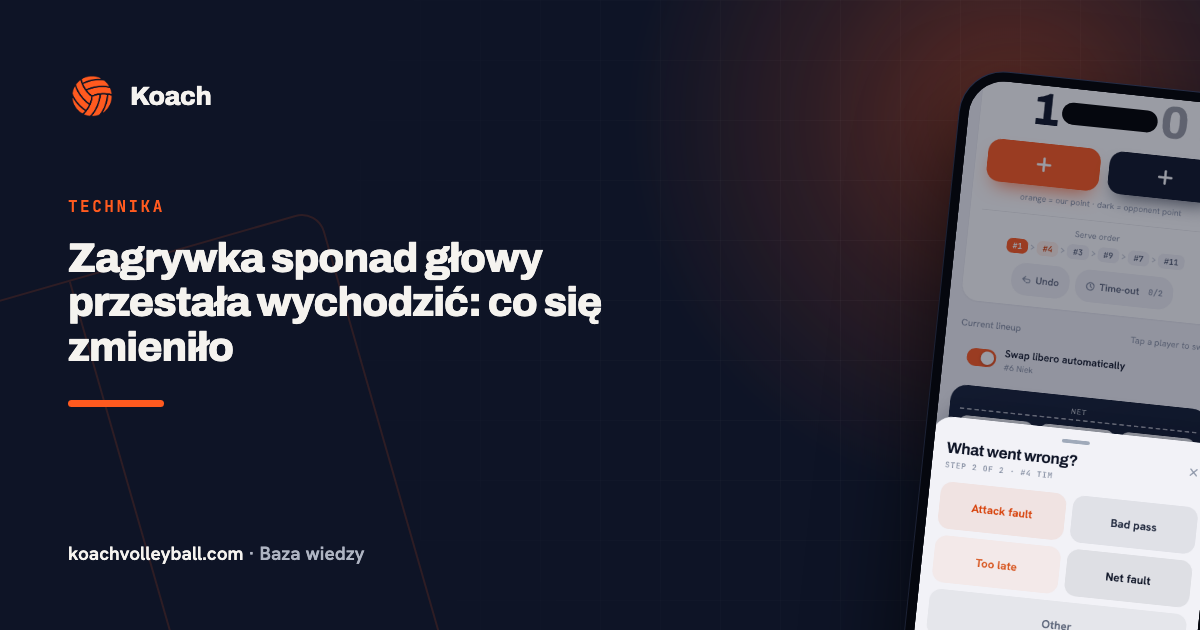 Zagrywka sponad głowy przestała wychodzić: co się zmieniło