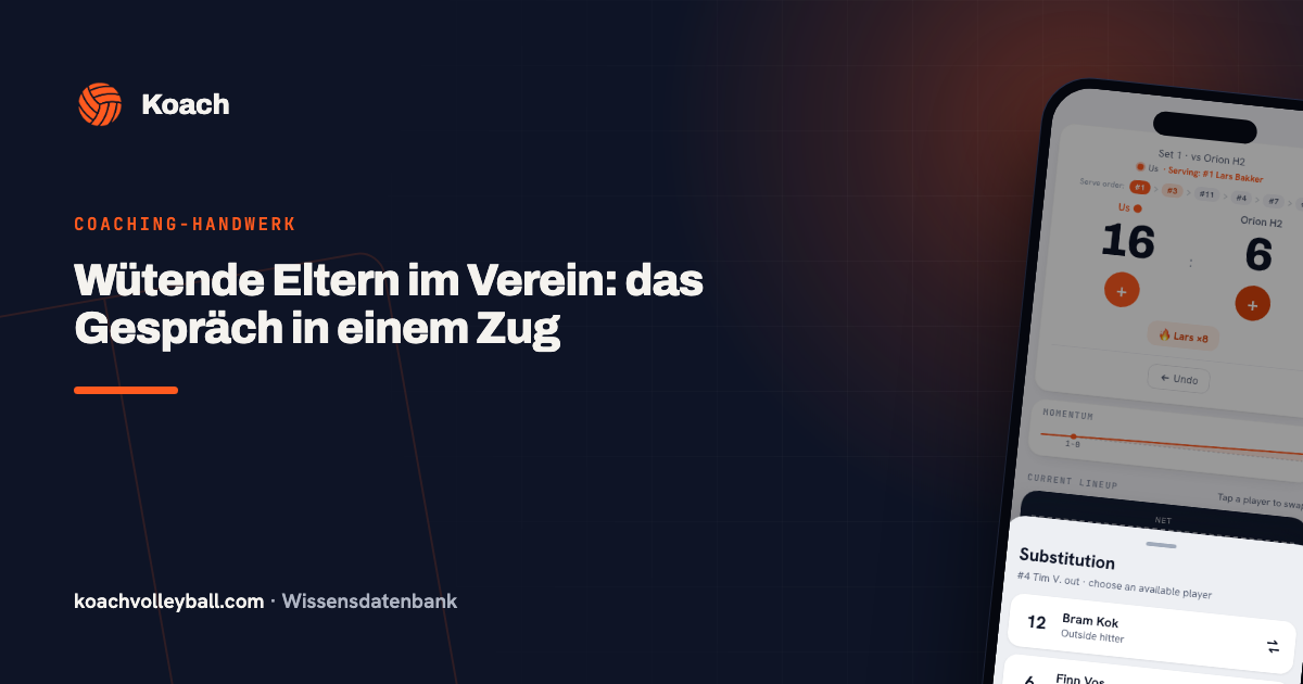 Wütende Eltern im Verein: das Gespräch in einem Zug