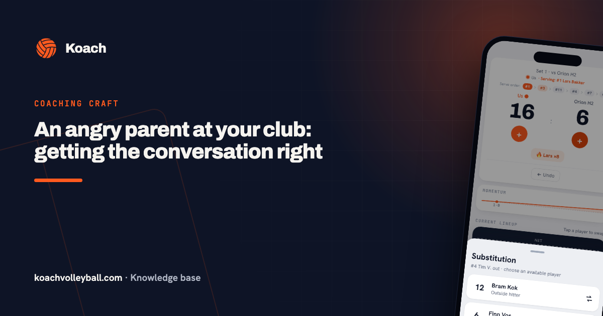 An angry parent at your club: getting the conversation right