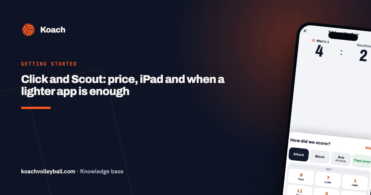 Click and Scout: price, iPad and when a lighter app is enough
