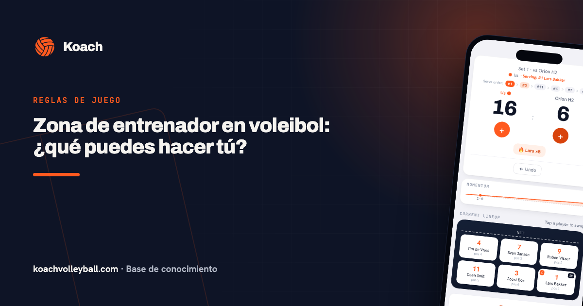 Zona de entrenador en voleibol: ¿qué puedes hacer tú?