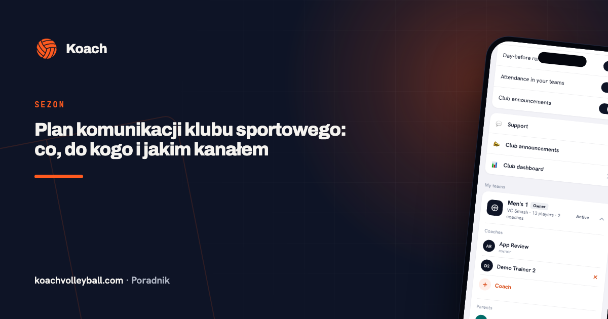 Plan komunikacji klubu sportowego: co, do kogo i jakim kanałem