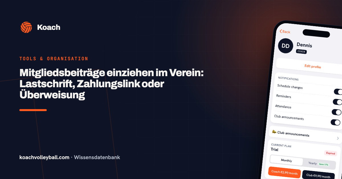 Mitgliedsbeiträge einziehen im Verein: Lastschrift, Zahlungslink oder Überweisung