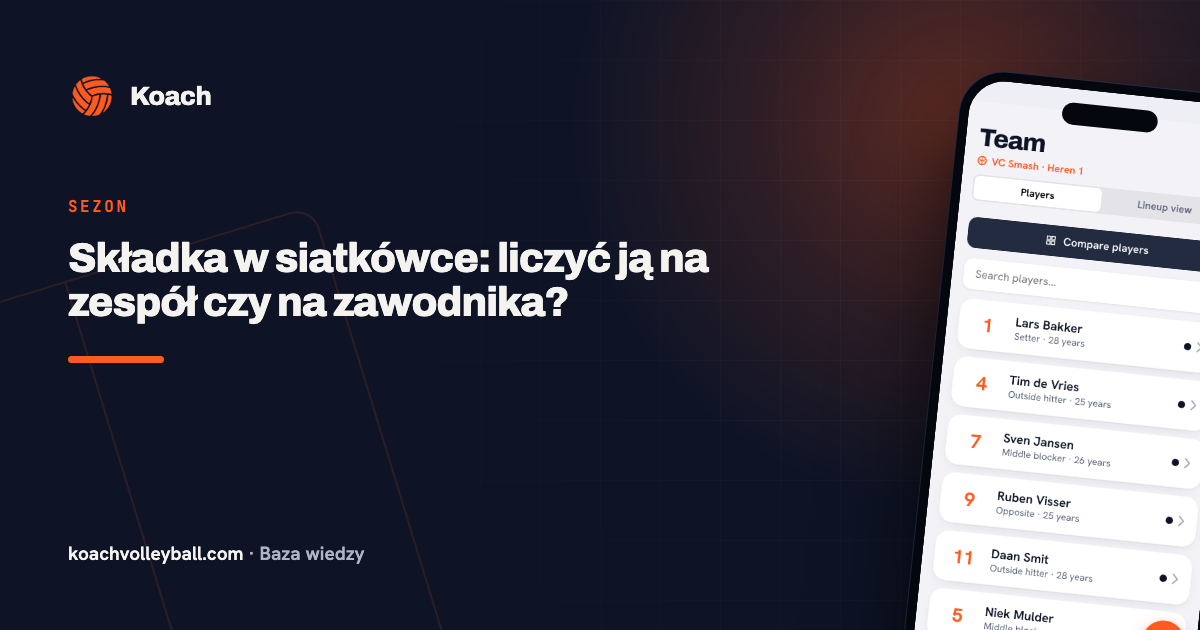 Składka w siatkówce: liczyć ją na zespół czy na zawodnika?