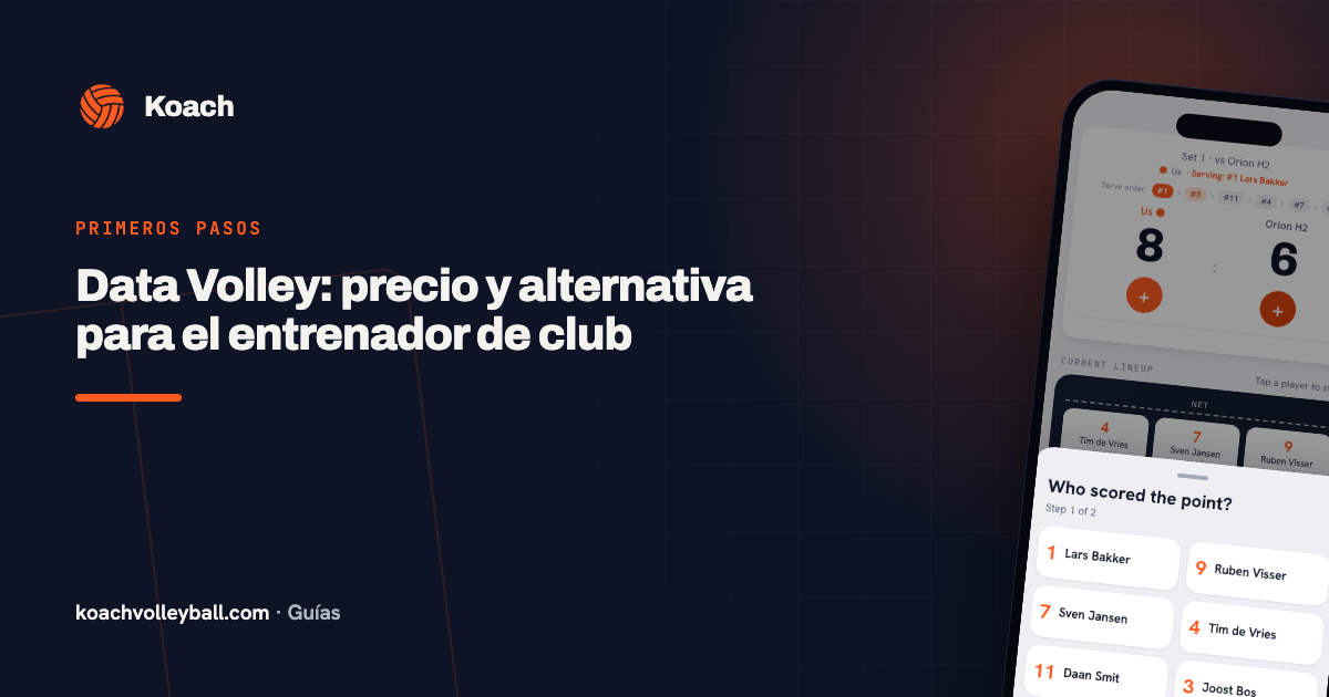 Data Volley: precio y alternativa para el entrenador de club
