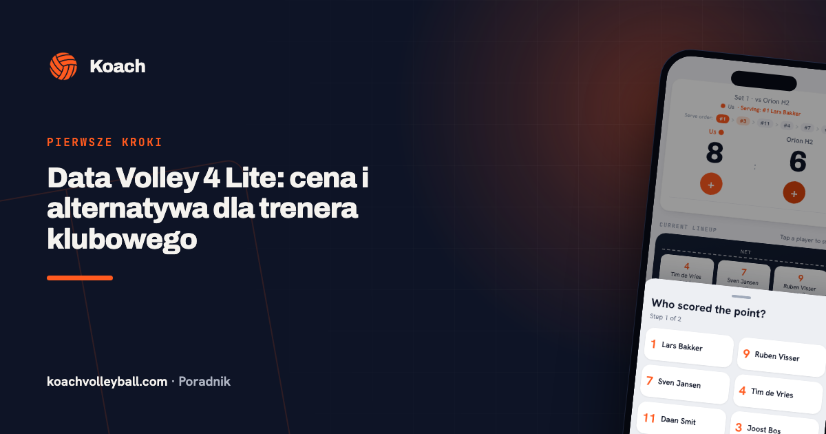 Data Volley 4 Lite: cena i alternatywa dla trenera klubowego