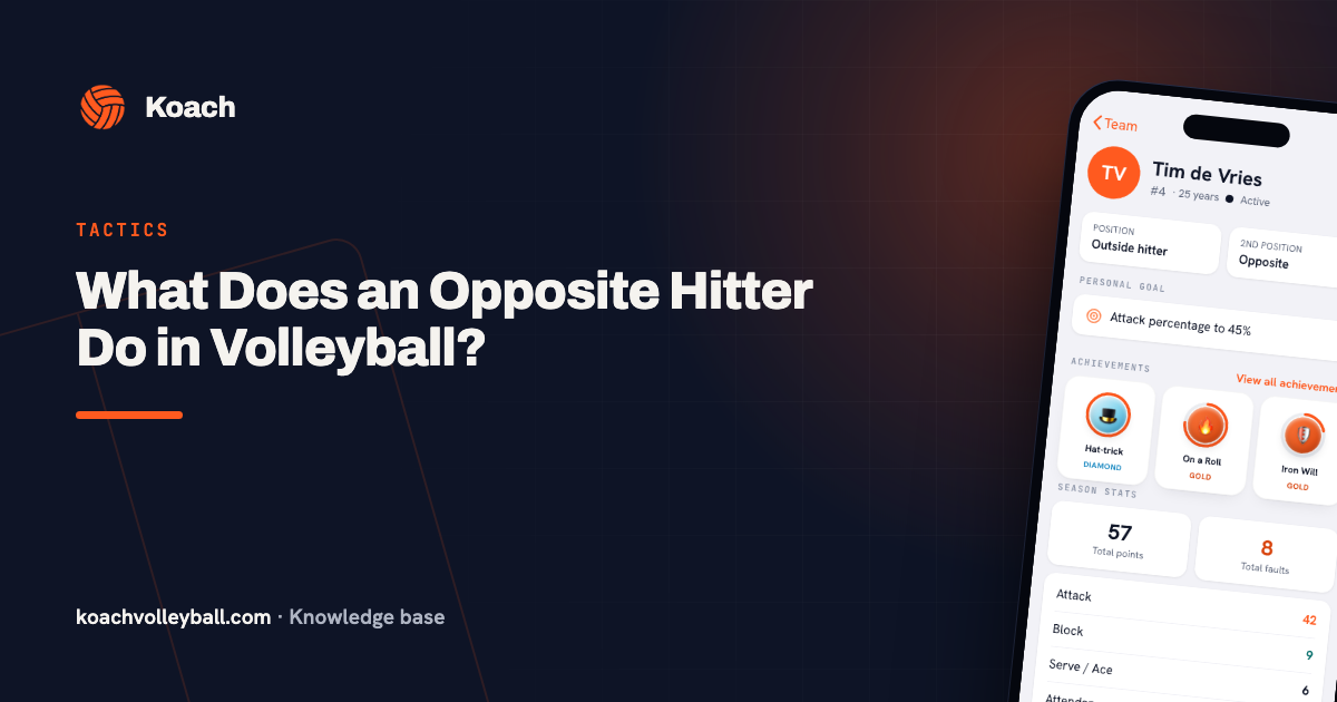 What Does an Opposite Hitter Do in Volleyball?