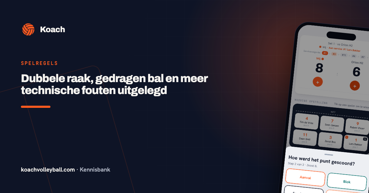 Punttype kiezen in de Koach-app bij het registreren van een fout in de rally