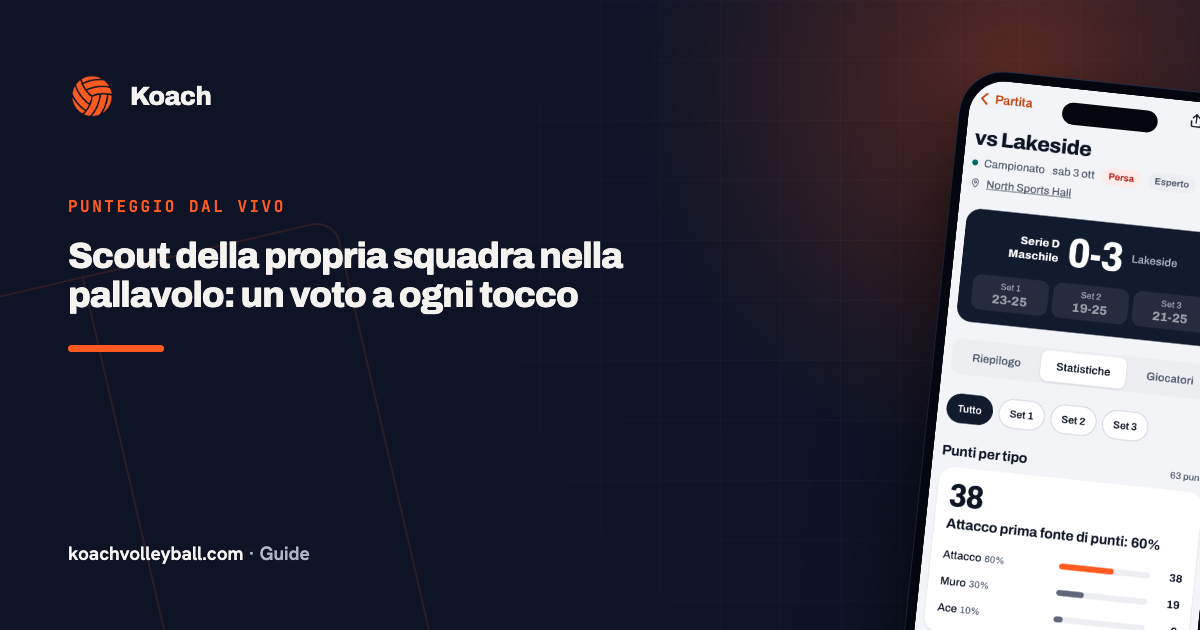 Scout della propria squadra nella pallavolo: un voto a ogni tocco