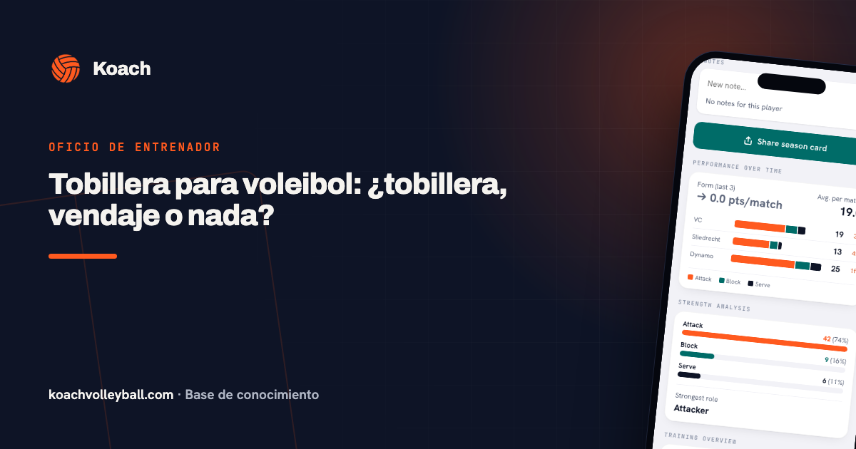 Tobillera para voleibol: ¿tobillera, vendaje o nada?