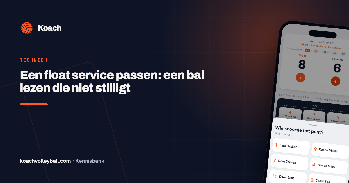 Registratiescherm in de Koach-app waarmee je per rally per speler vastlegt wat er gebeurde