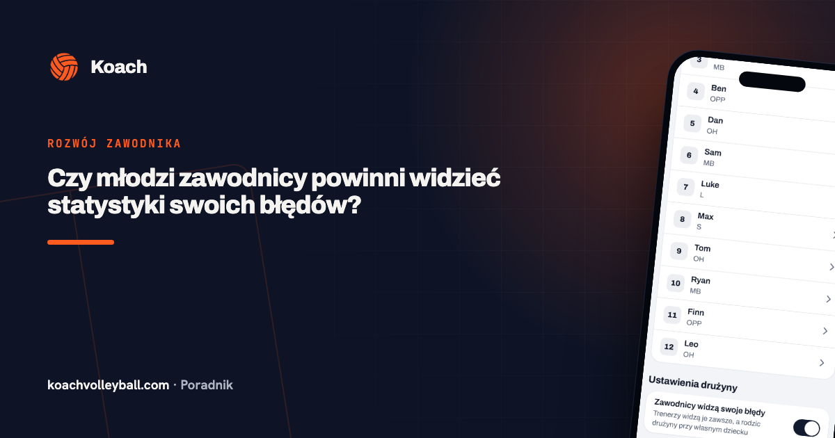 Czy młodzi zawodnicy powinni widzieć statystyki swoich błędów?