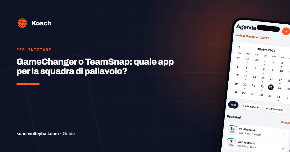 GameChanger o TeamSnap: quale app per la squadra di pallavolo?