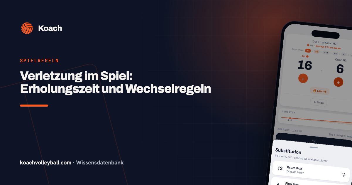 Verletzung im Spiel: Erholungszeit und Wechselregeln