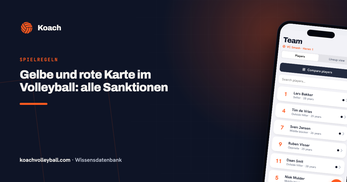 Gelbe und rote Karte im Volleyball: alle Sanktionen