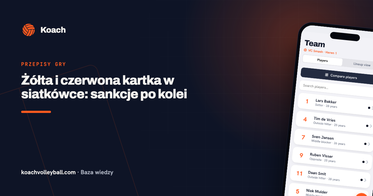 Żółta i czerwona kartka w siatkówce: sankcje po kolei
