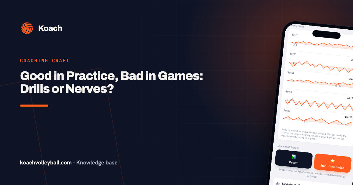 Good in Practice, Bad in Games: Drills or Nerves?