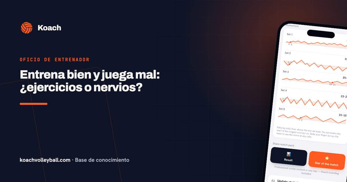 Entrena bien y juega mal: ¿ejercicios o nervios?
