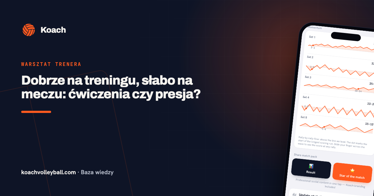 Dobrze na treningu, słabo na meczu: ćwiczenia czy presja?