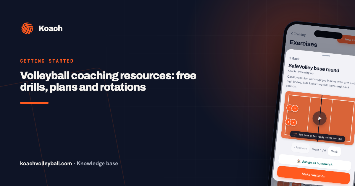 Volleyball coaching resources: free drills, plans and rotations