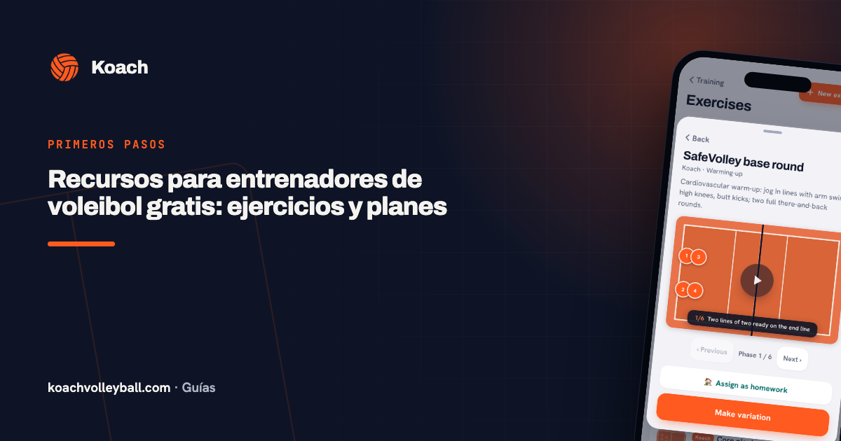 Recursos para entrenadores de voleibol gratis: ejercicios y planes