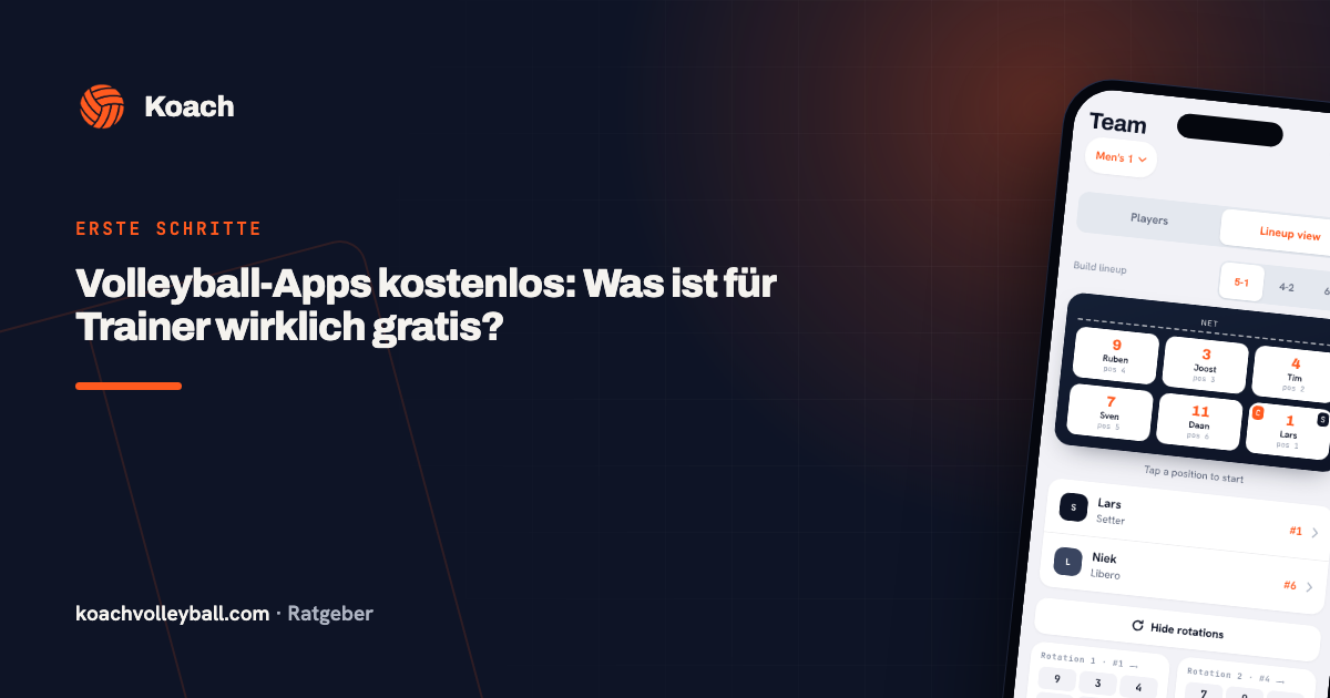 Volleyball-Apps kostenlos: Was ist für Trainer wirklich gratis?