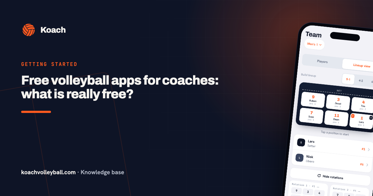 Free volleyball apps for coaches: what is really free?