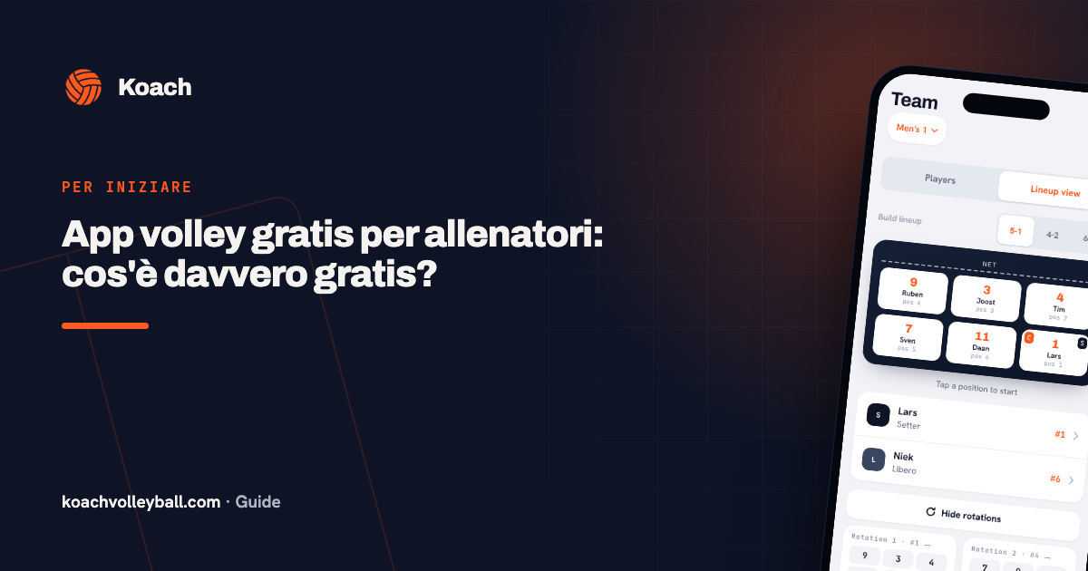 App volley gratis per allenatori: cos'è davvero gratis?