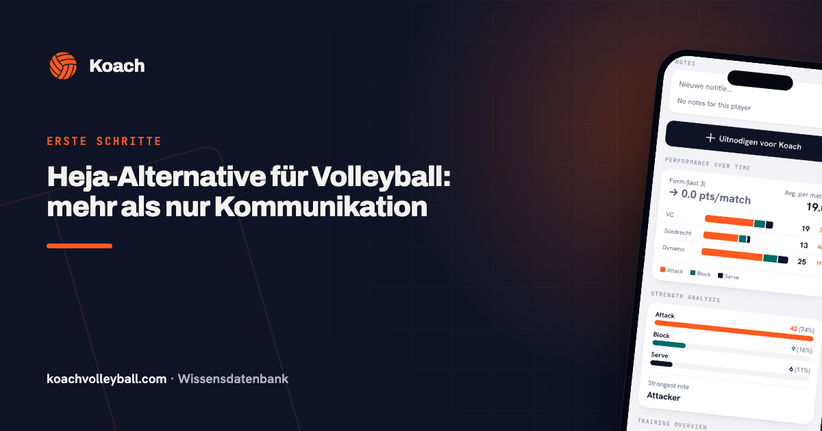 Spelerontwikkeling in de Koach-app als volleybal-alternatief voor Heja