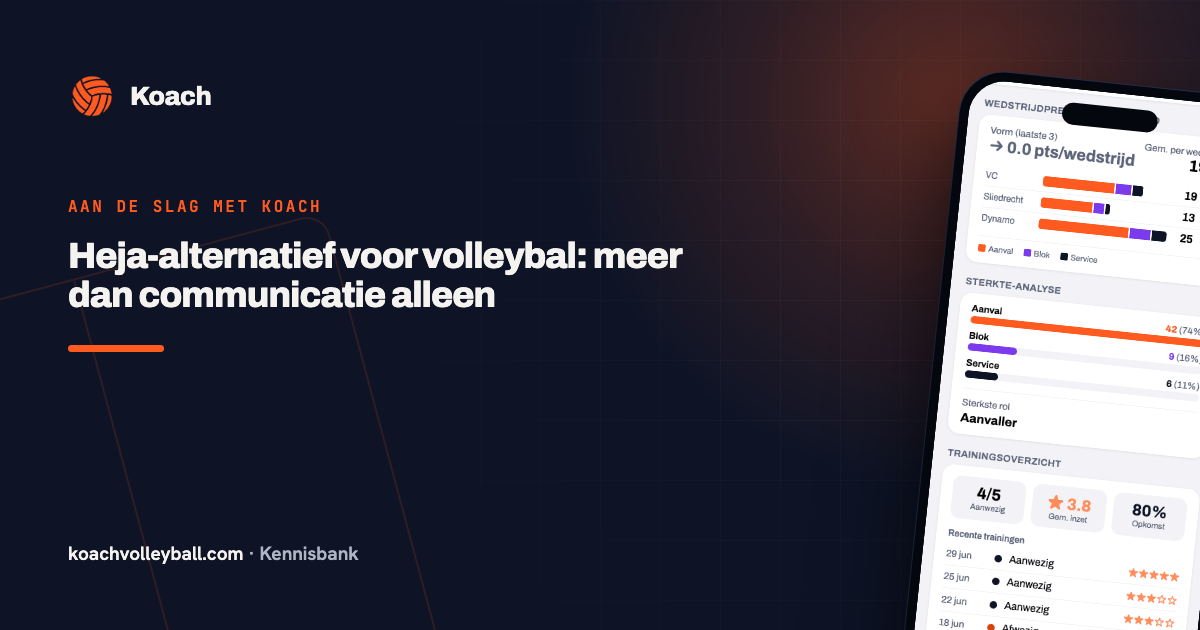 Spelerontwikkeling in de Koach-app als volleybal-alternatief voor Heja