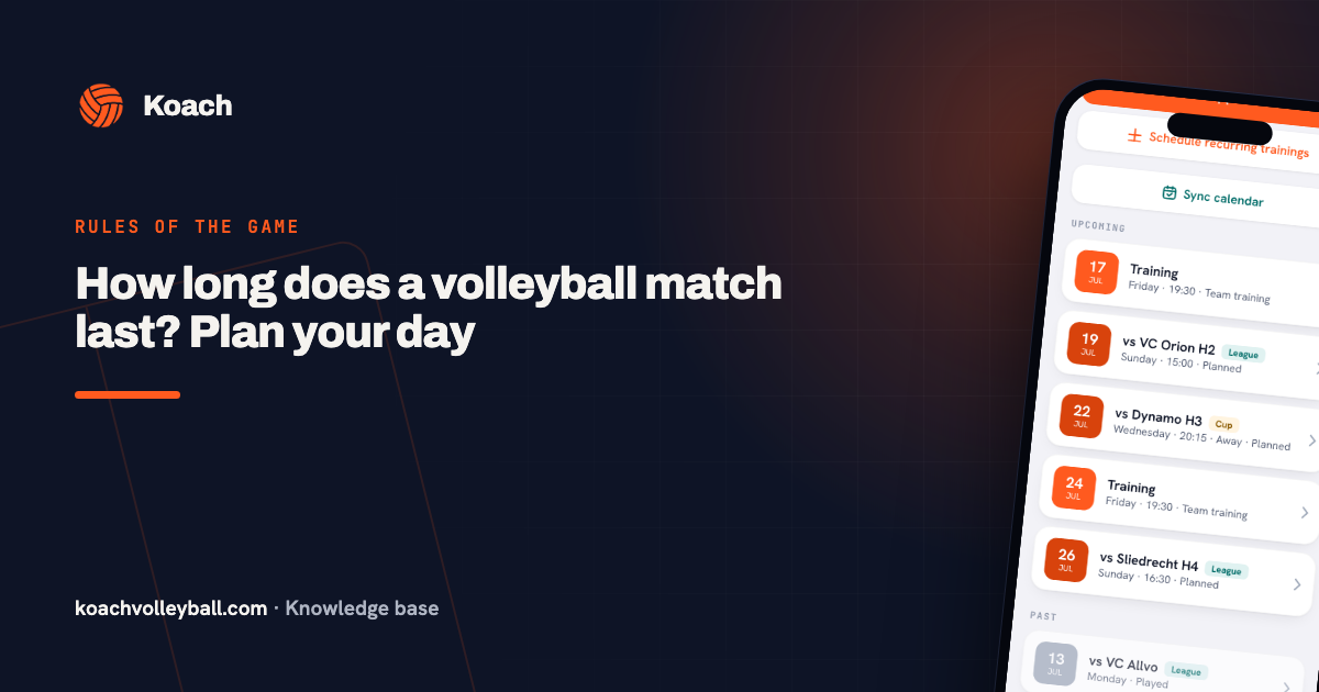 How long does a volleyball match last? Plan your day