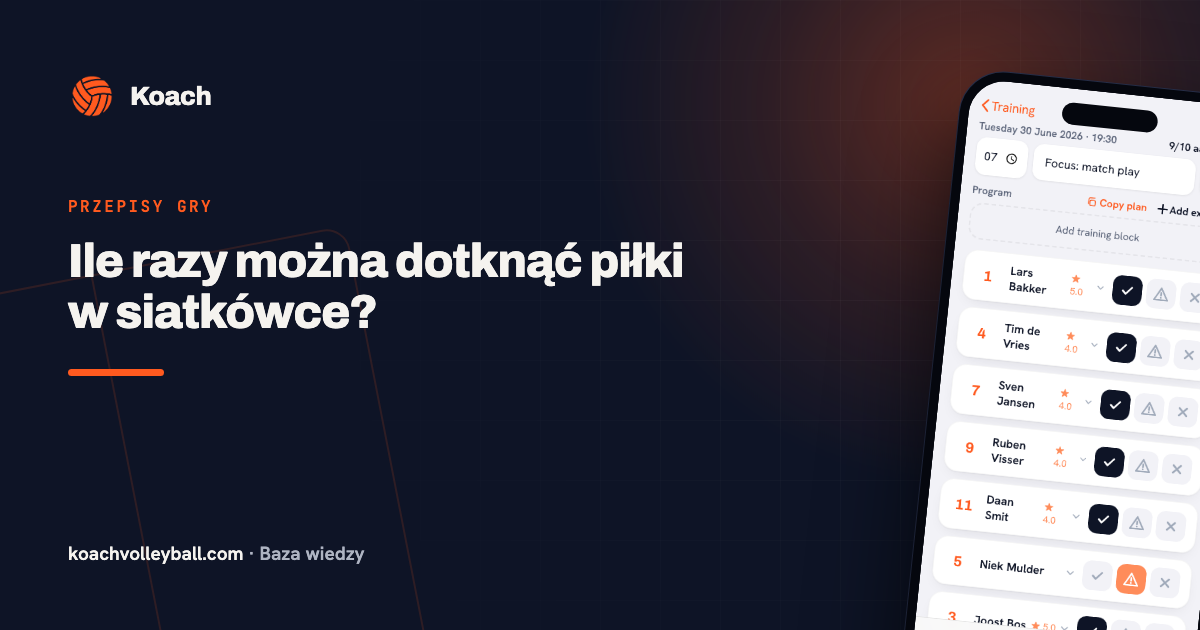 Ile razy można dotknąć piłki w siatkówce?