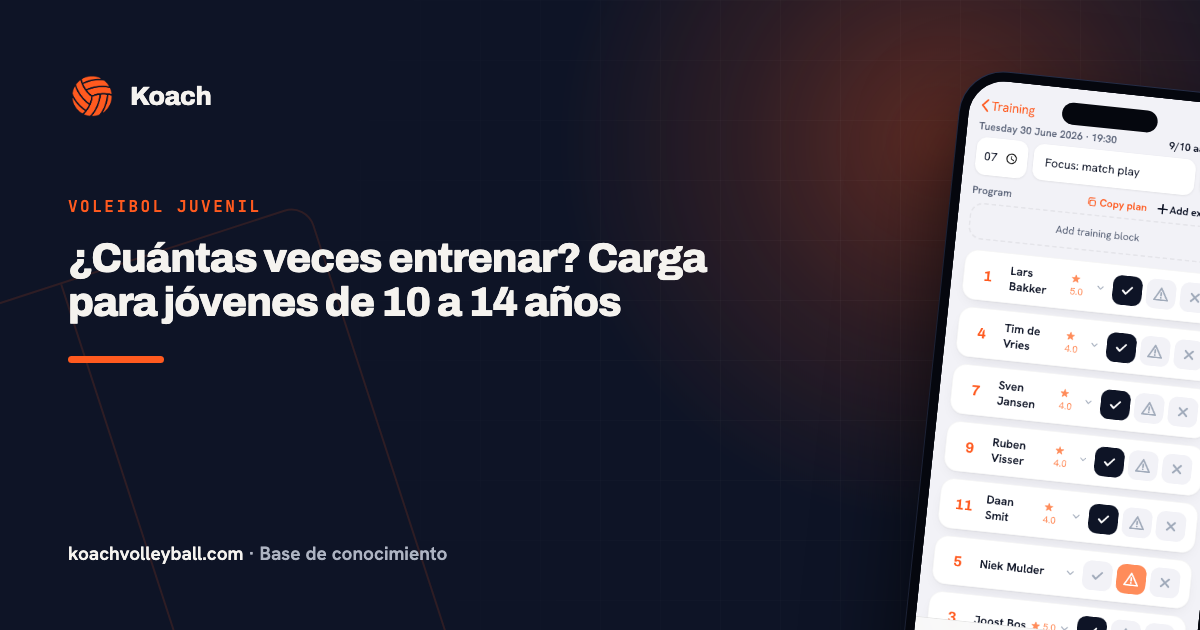 ¿Cuántas veces entrenar? Carga para jóvenes de 10 a 14 años
