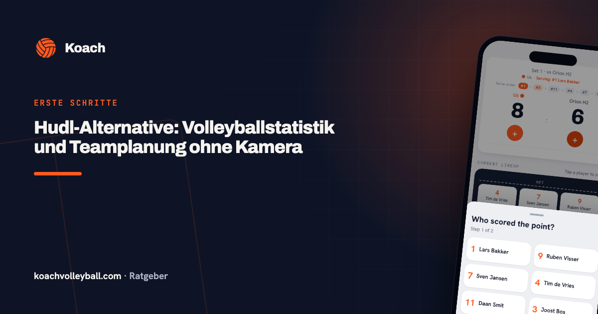 Hudl-Alternative: Volleyballstatistik und Teamplanung ohne Kamera